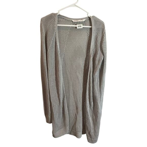 Athleta Open Front Cardigan Sweater Womens Size M Beige Long Sleeve Knit - Picture 1 of 6